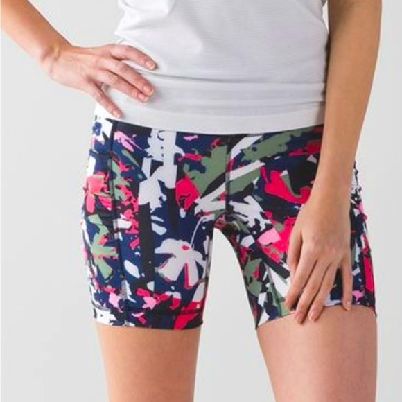 Lululemon Pop Cut Boom Juice Multi  - Mid Rise Stretch Speed Track Short… - Picture 9 of 11